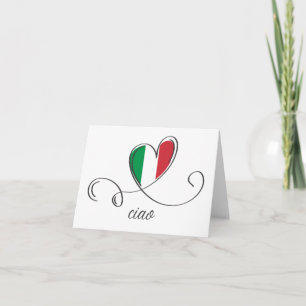 Ciao, Italian language greeting   Card