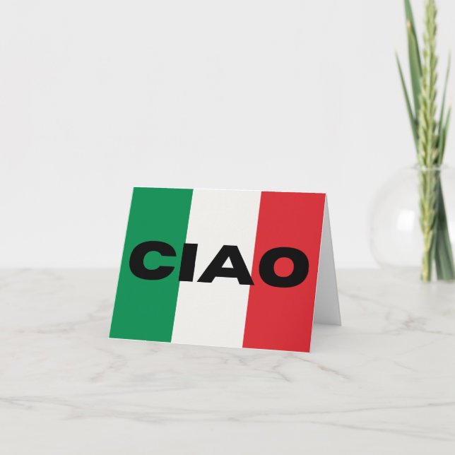 Ciao, Italian language greeting   Card (Front)