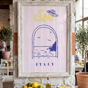 Ciao Italy Summer Vacation Poster