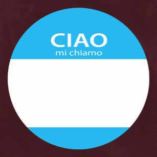 Ciao Mi Chiamo Italian hello name tag