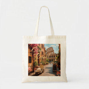 Ciao Roma Vintage Colosseum Aesthetic Tote Bag