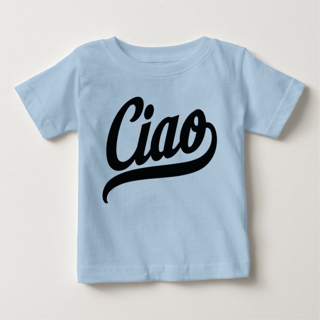 Ciao Script (Black) Baby T-Shirt (Front)