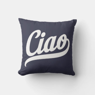 Ciao Script (White) Cushion