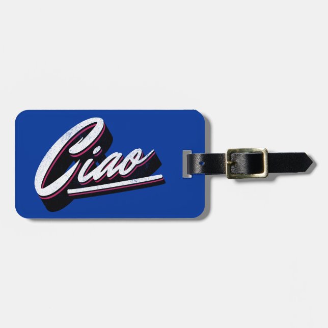 Ciao text design luggage tag (Front Horizontal)