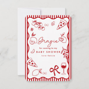 Ciao Thank You Card - Italian Baby Shower 