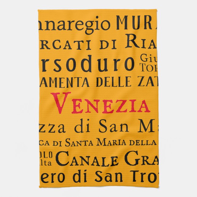 Ciao Venezia! Tea Towel (Vertical)