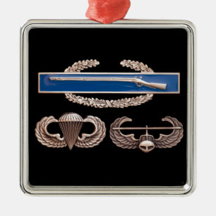 CIB Airborne Air Assault Metal Ornament