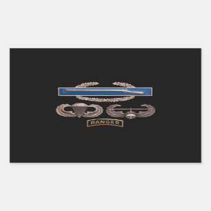 CIB Airborne Air Assault Ranger Rectangular Sticker