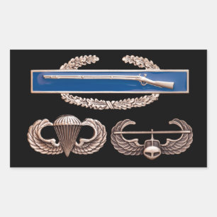 CIB Airborne Air Assault Rectangular Sticker