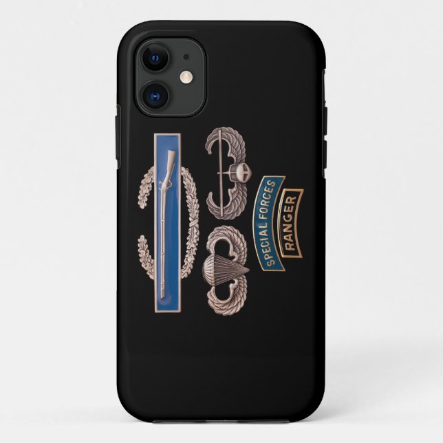 CIB Airborne Air Assault SF Ranger Case-Mate iPhone Case (Back)