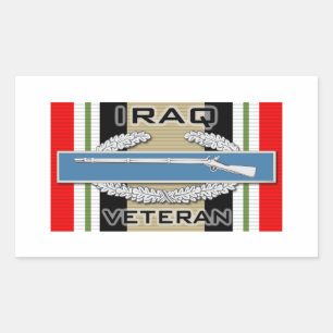 CIB Iraq Veteran Rectangular Sticker