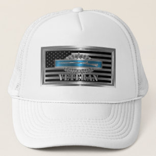 CIB Veteran with Combat Star Trucker Hat