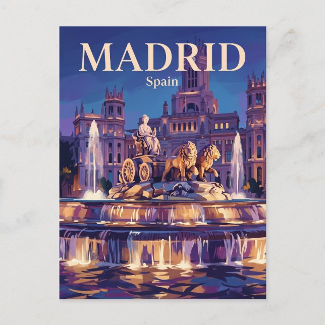 Cibeles Fountain Spain Postcard (Front)