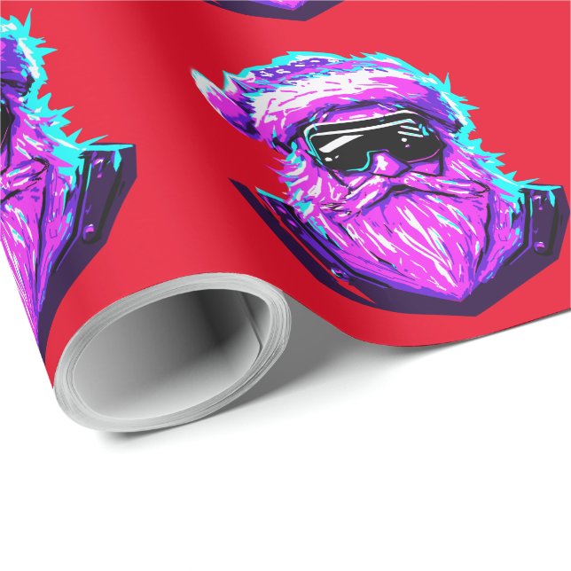 Ciberpunk Santa 2  Wrapping Paper (Roll Corner)