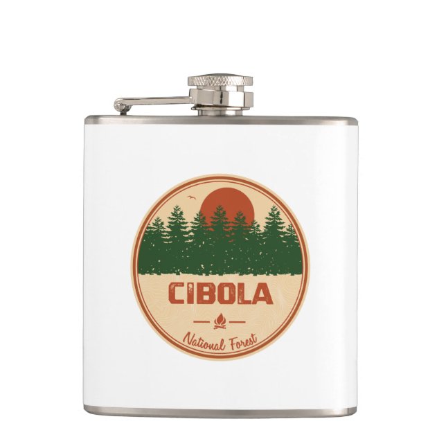 Cibola National Forest Hip Flask (Front)