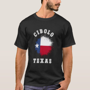 Cibolo Texas TX Splatter Flag Trip Vacation Souven T-Shirt