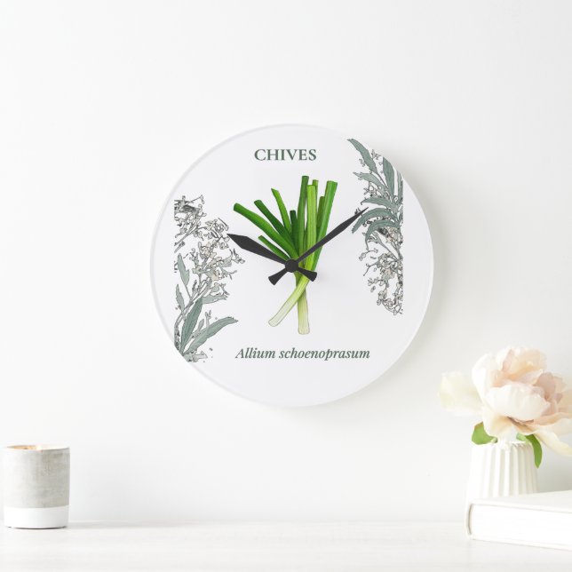 Ciboulette — Allium schoenoprasum Large Clock (Home)