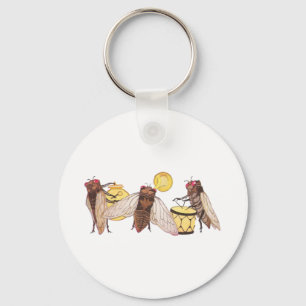 Cicada Band with Gong, Trumpet and Drum Key Ring