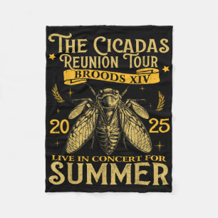 Cicada Brood Xiv Summer 2025 Reunion Tour Swarm Ci Fleece Blanket