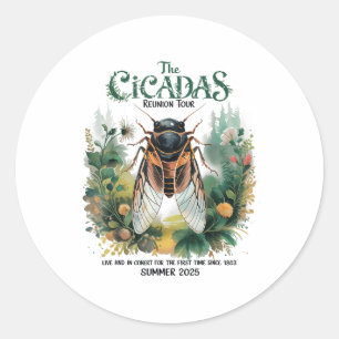 Cicada Brood Xiv Summer Reunion Tour Since 1603 Wa Classic Round Sticker