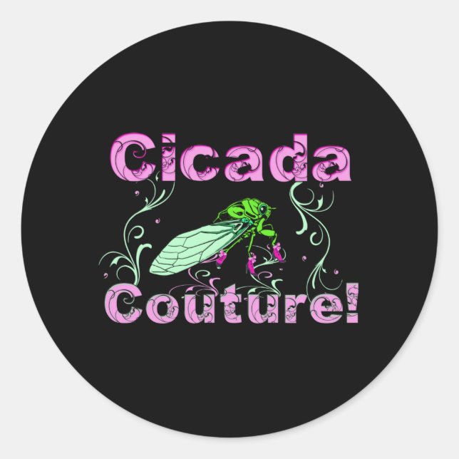 Cicada Bug - Cute Insect Lover Classic Round Sticker (Front)