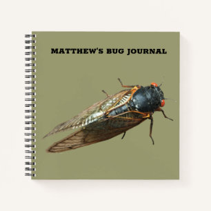 Cicada Bug Insect Photo Custom Message Notebook