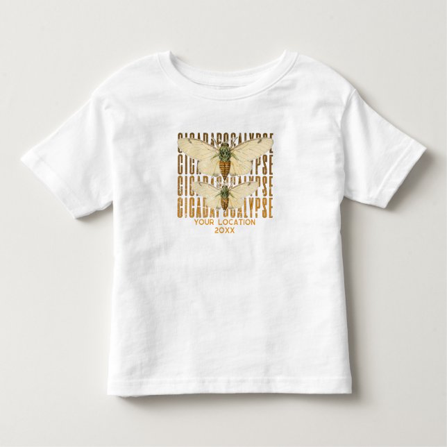 Cicada Cicadapocalypse 2024 Custom Location Toddler T-Shirt (Front)