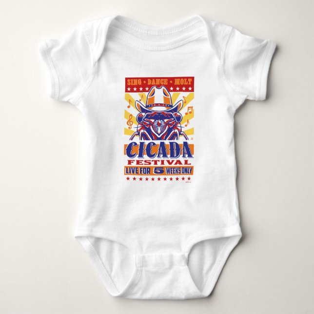 Cicada Country Music Festival Baby Bodysuit (Front)