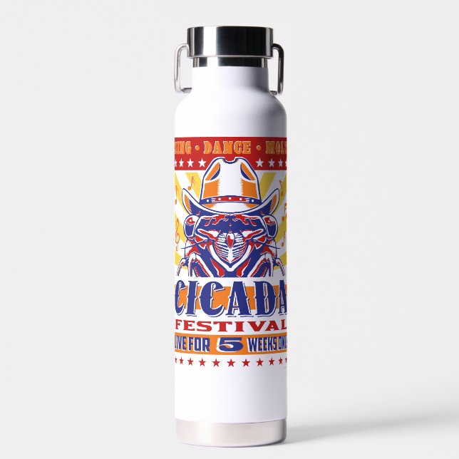 Cicada Country Music Festival Water Bottle (Front)