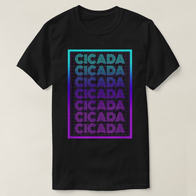 Cicada Insect 70s Retro Cicada T-Shirt (Design Front)