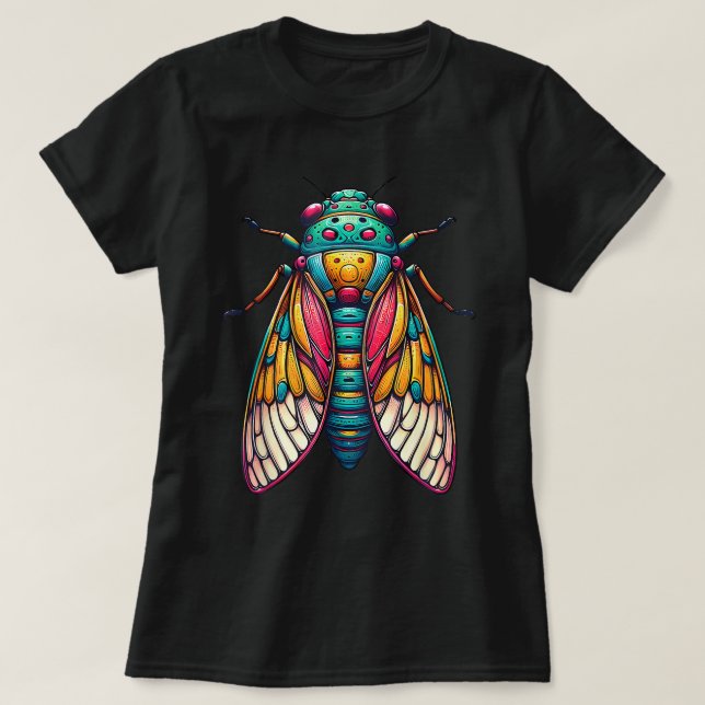 Cicada Insect Bug Colourful Cicada   Men Women T-Shirt (Design Front)
