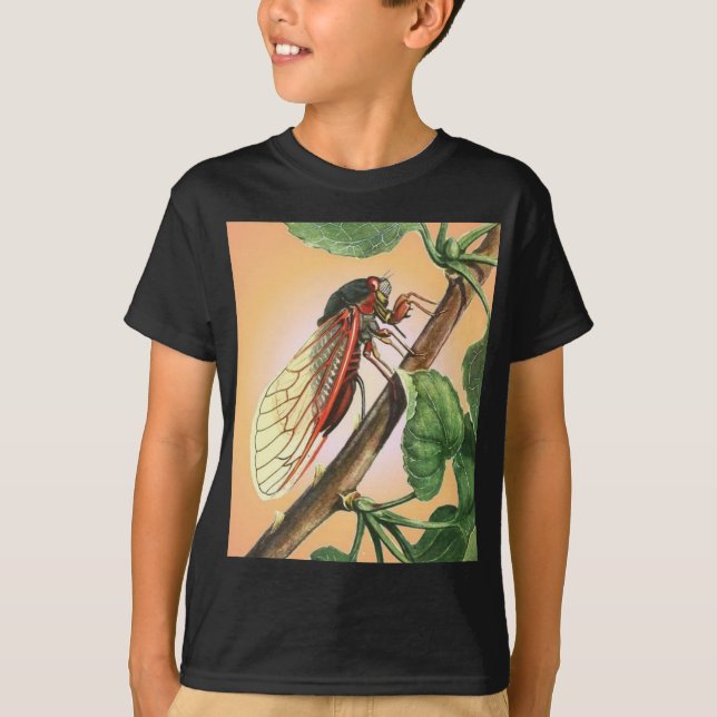 Cicada Insect Illustration Art T-Shirt (Front)