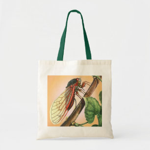 Cicada Insect Illustration Art Tote Bag