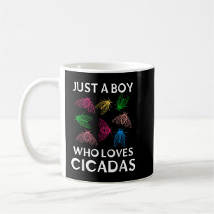 Cicada Invasion Just a Boy Who Loves Cicadas Coffee Mug