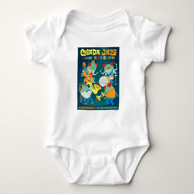 Cicada Jazz Jam Session Baby Bodysuit (Front)