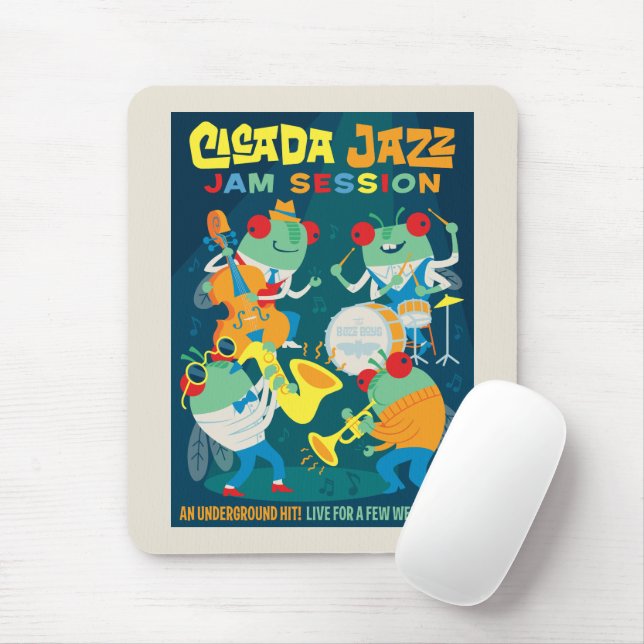 Cicada Jazz Jam Session Mouse Pad (With Mouse)