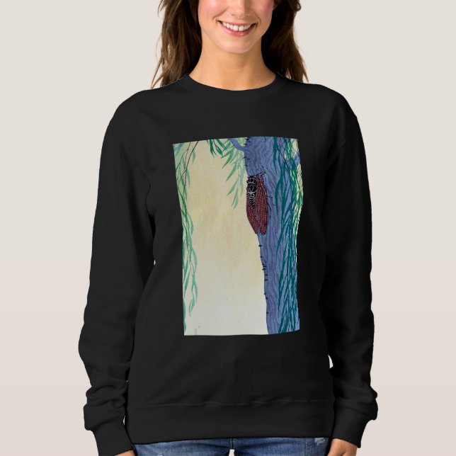 Cicada on Tree of the Moon by Ohara Koson Sweatshirt (Front)