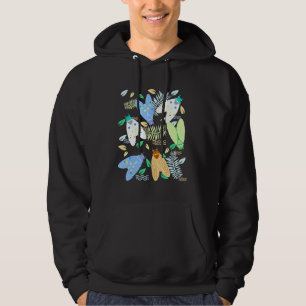Cicada Pastel Leaves Swarm Brood Insect Nature Sty Hoodie