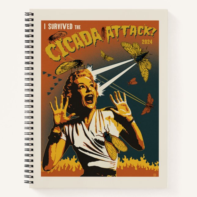Cicada Screaming Lady 2024 Notebook (Front)