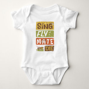 Cicada Sing Fly Mate Die Baby Bodysuit