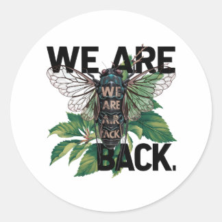 cicada-tshirt-design classic round sticker