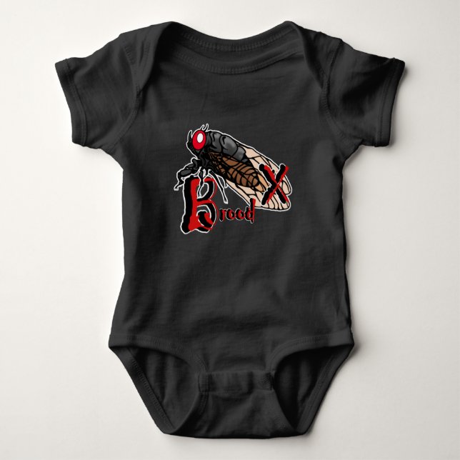 cicadas brood x emergence baby bodysuit (Front)