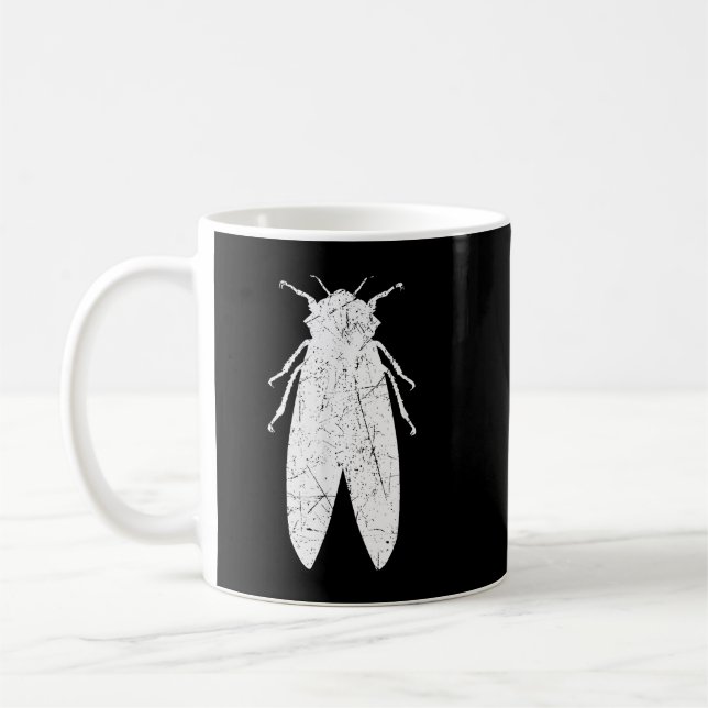 Cicadas Brood X Summer  Magicicada Funny Retro Cic Coffee Mug (Left)