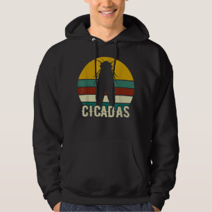 Cicadas Funny Insect Lover Retro Vintage Cicada Hoodie