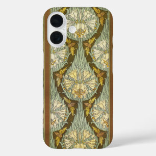 Cicadas & Lilies Insects Plants Floral Art Nouveau iPhone 16 Case