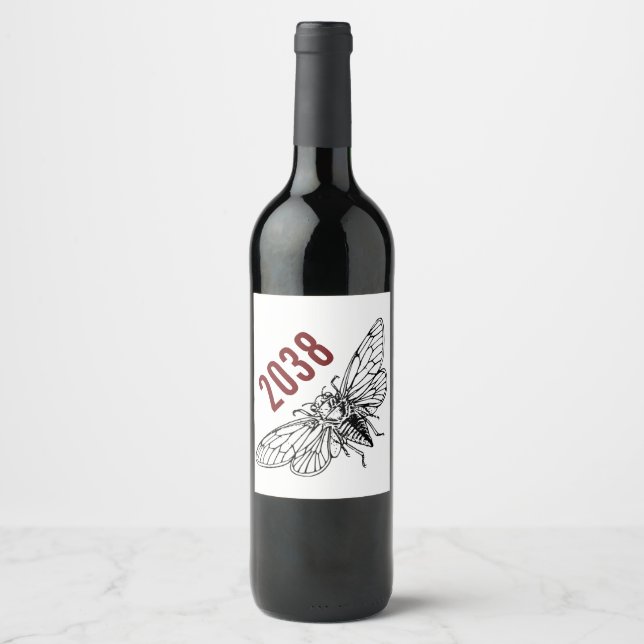Cicadas Rise - 2038 Wine Label (Front)