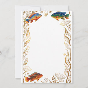 Cichlid Aquarium Fish Wedding Party Invitation