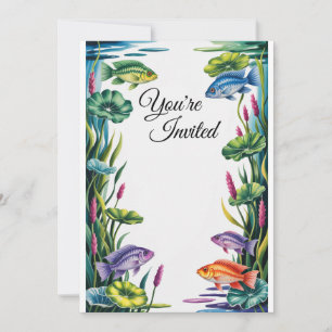 Cichlid Fish Invitation Wedding Party Invites