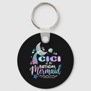 Cici Of The Birthday Mermaid Family Matching  Key Ring