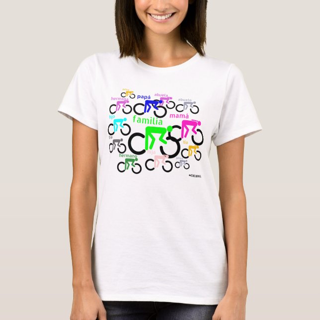 Ciclovial Family Women's White Spanish T-Shirt (Front)